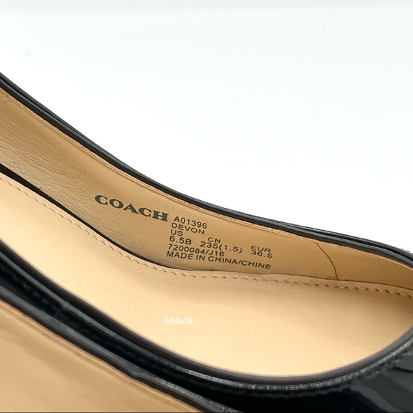 🆕 HOST PICK💕 Coach Devon Patent Leather Heels, 6.5, Nearly New - Picture 12 of 14